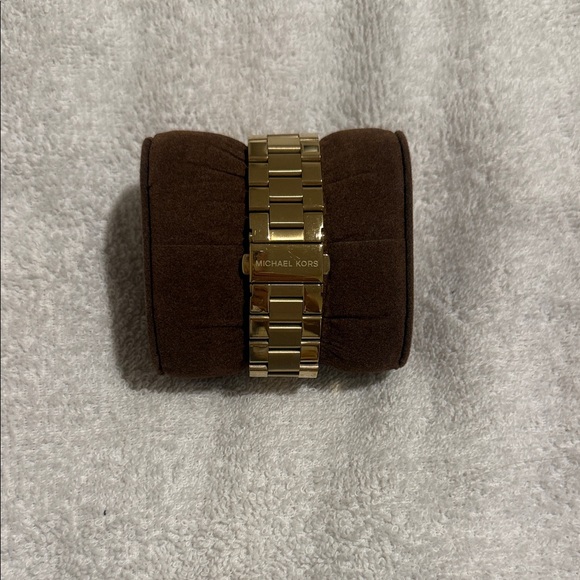 Michael Kors Gold Watch with Blue Dial - Picture 2 of 4